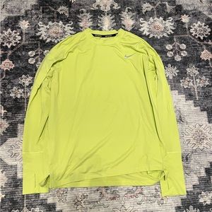 Nike size XL (fits 10/12) yellow dry fit running shirt